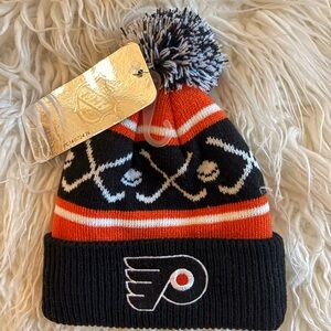 Kids Philadelphia Flyers Knit Beanie - Black and Orange